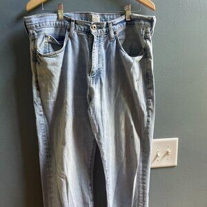 J. Crew Men's 34 x 30 Straight Leg Jeans, Multiple Flaws